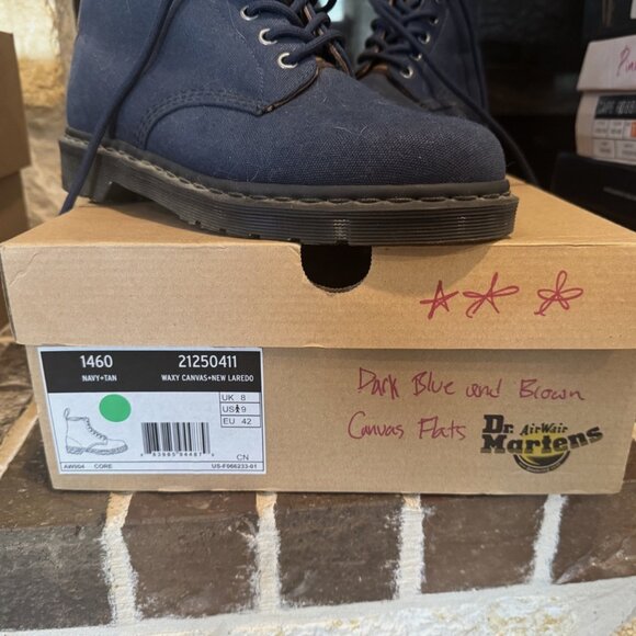 Dr. Martens Combs Canvas Boots Blue Size US 10Women / 9Men - Picture 2 of 3